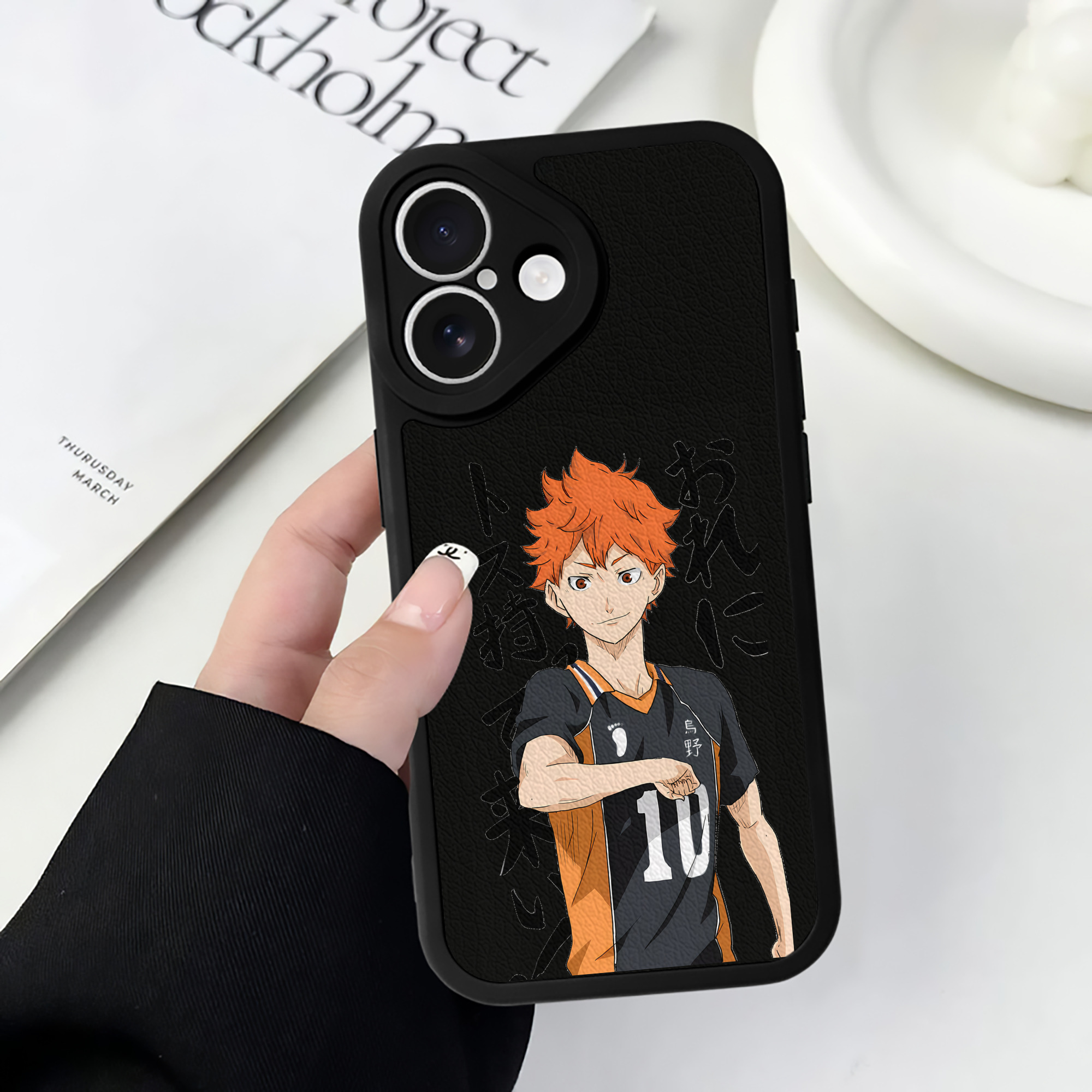 （画像用） ハイキュー!! Haikyu!! 【iPhone 16シリーズ対応】シリコンスマホケース（レザー調） 材質：シリコン
